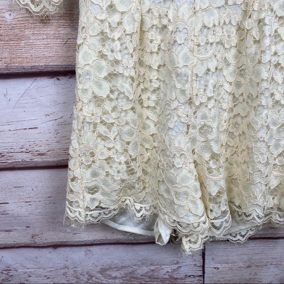 NBD Revolve Warren Ivory Lace Romper - Picture 8 of 14